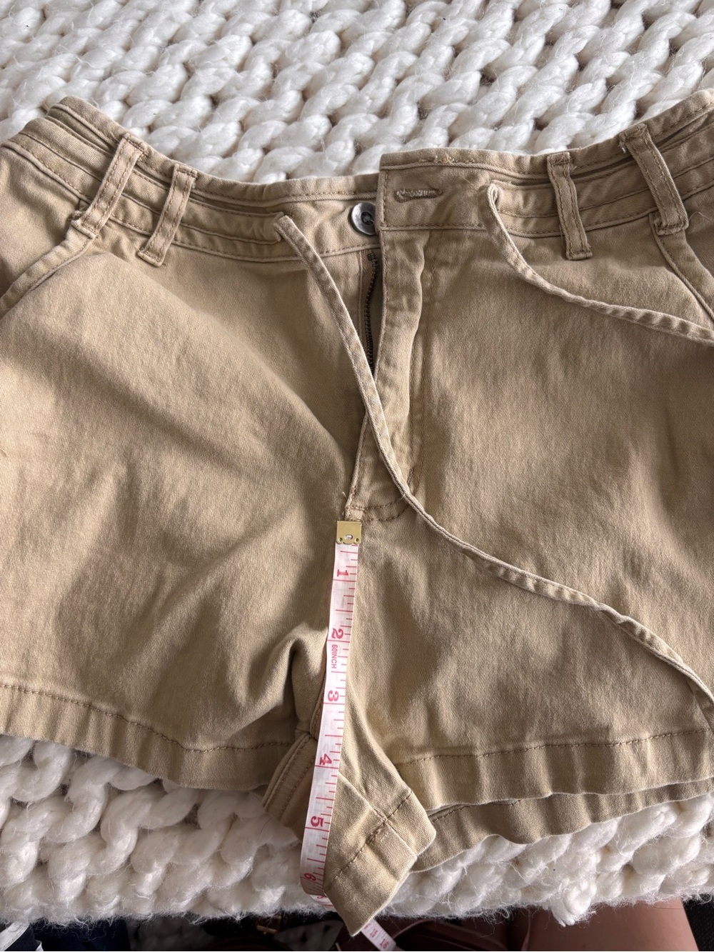 Sincerely Jules Tan Drawstring Cargo Shorts - Picture 6 of 6